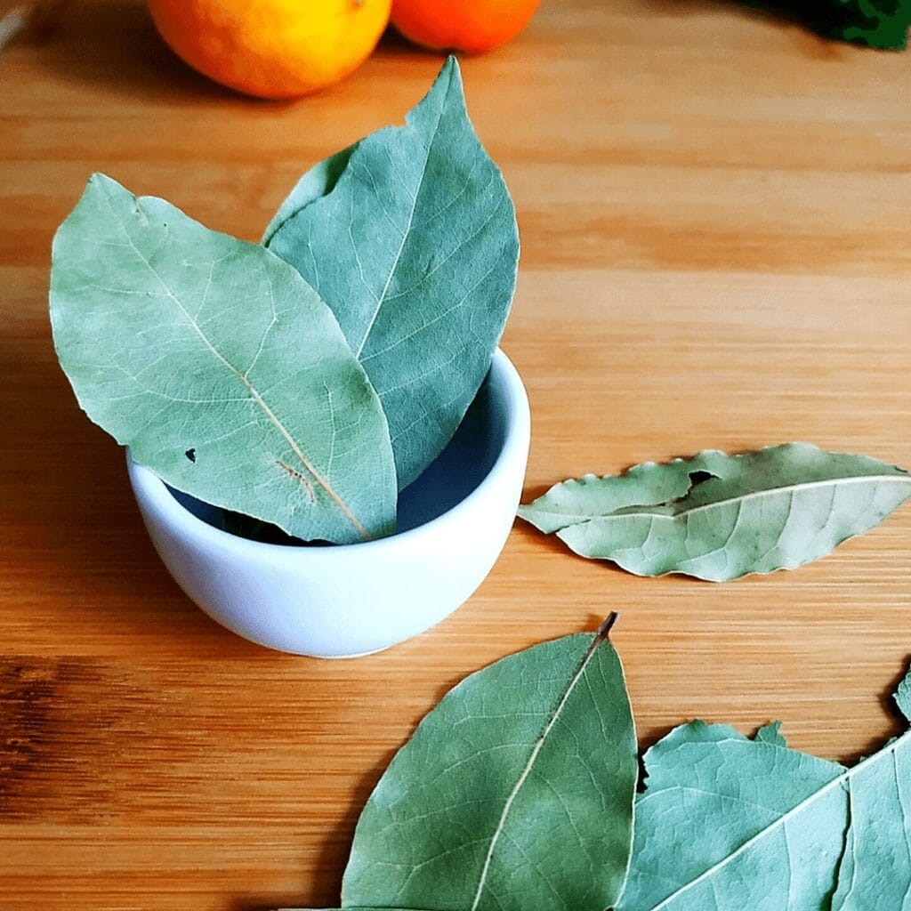 #17 on the list of spices is Bay Leaf, or Bay Leaves. Use dried and remove before serving