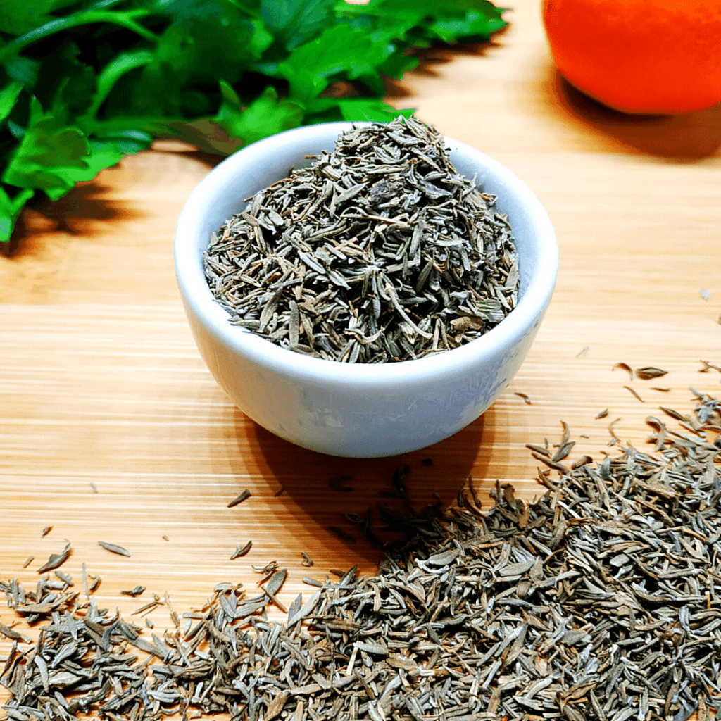 Just short of the top ten at number 11 of the list of spices is dried Thyme.